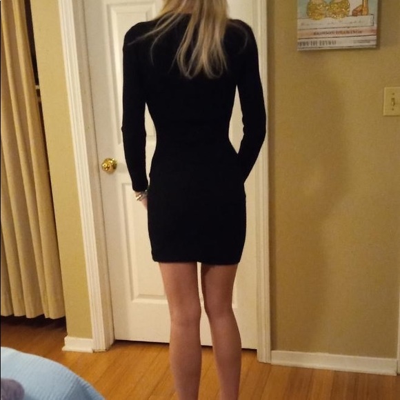 no boundaries black ribbed sweater dress size x-small - Picture 1 of 3